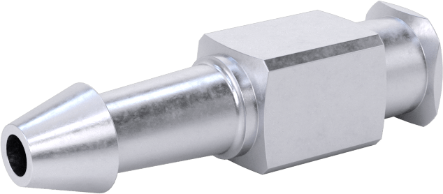 Hava için Pirinç Luer Lock Tüp Bağlantısı, Soket, 1/8“-3/16” Dikenli Boru için