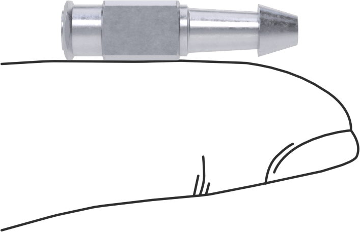 Hava için Pirinç Luer Lock Tüp Bağlantısı, Soket, 1/8“-3/16” Dikenli Boru için