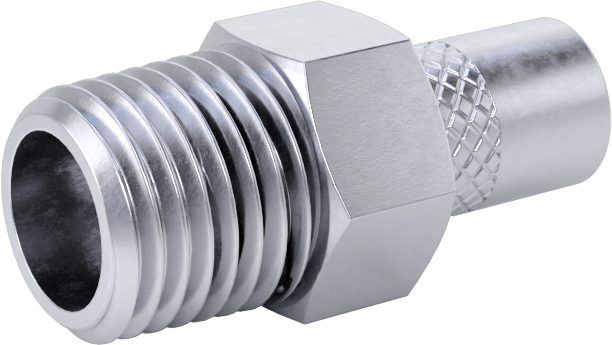 Hava için Pirinç Luer Lock Tüp Bağlantısı, Fiş, 1/4 NPT Erkek için