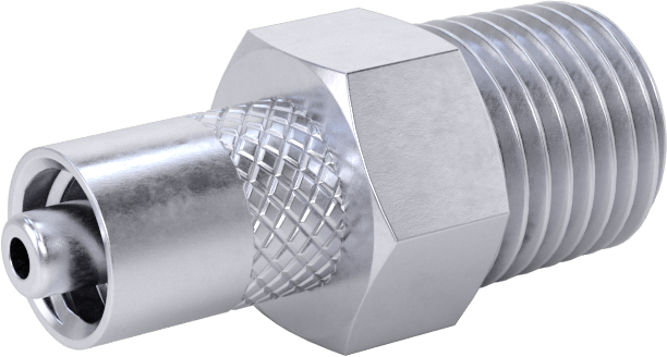 Hava için Pirinç Luer Lock Tüp Bağlantısı, Fiş, 1/4 NPT Erkek için