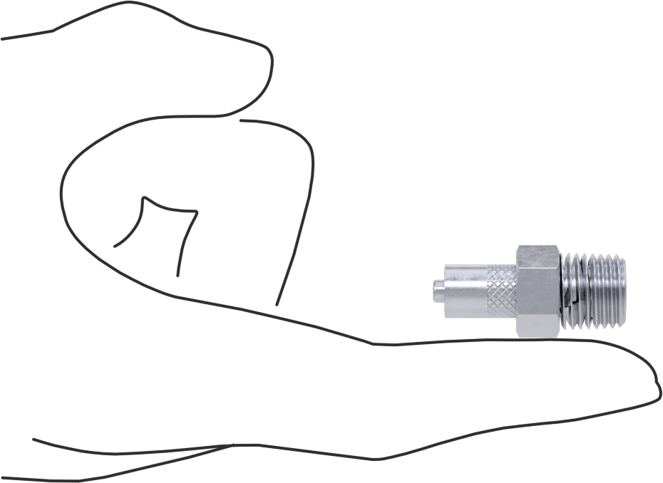 Hava için Pirinç Luer Lock Tüp Bağlantısı, Fiş, 1/4 NPT Erkek için