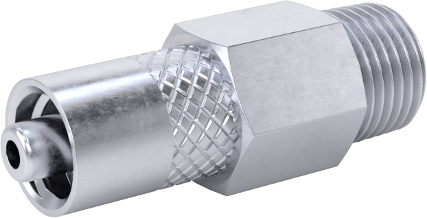 Hava için Pirinç Luer Lock Tüp Bağlantısı, Fiş, 1/8 NPT Erkek