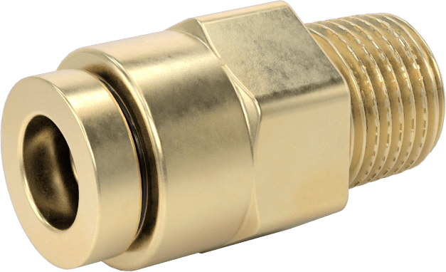 Yüksek Basınçlı D.O.T. Bas-Bağlan Tipi Bağlantı Elemanı, Düz Adaptör, 1/4" Boru Dış Çapı x 1/8 NPT Erkek için