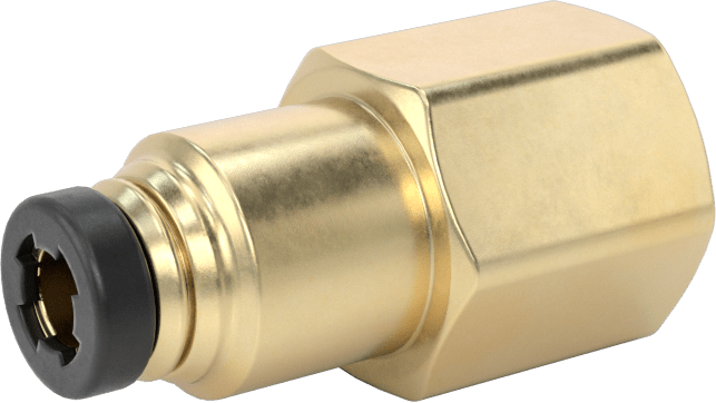 Yüksek Basınçlı D.O.T. Bas-Bağlan Tipi Bağlantı Elemanı, Düz Adaptör, 5/32" Boru Dış Çapı x 1/8 NPT Dişi için