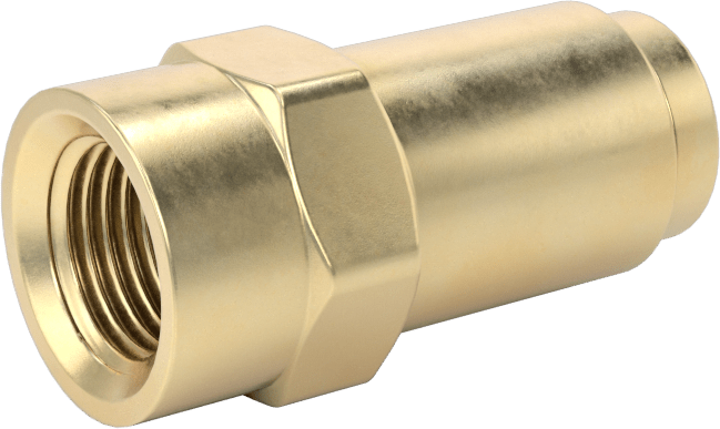 Yüksek Basınçlı D.O.T. Bas-Bağlan Tipi Bağlantı Elemanı, Düz Adaptör, 1/4" Boru Dış Çapı x 1/8 NPT Dişi için