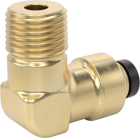 Yüksek Basınçlı D.O.T. Bas-Bağlan Tipi Bağlantı Elemanı, 90 Derece Dirsek, 5/32" Boru Dış Çapı x 1/8 NPT Erkek