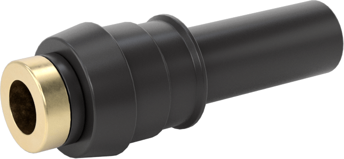 Yüksek Basınçlı D.O.T. Bas-Bağlan Tipi Bağlantı Elemanı, Adaptör, 3/8“ Mil Dış Çapı x 1/4” Boru Dış Çapı