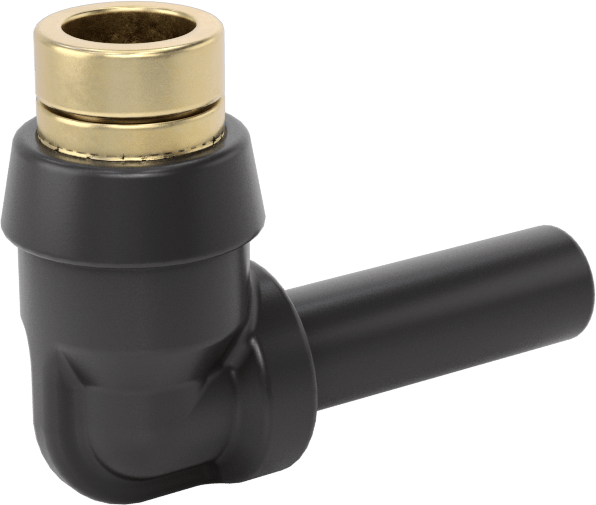 Yüksek Basınçlı D.O.T. Bas-Bağlan Tipi Bağlantı Elemanı, 90 Derece Dirsek Adaptörü, 1/4“ Mil Dış Çapı x 1/4” Boru Dış Çapı