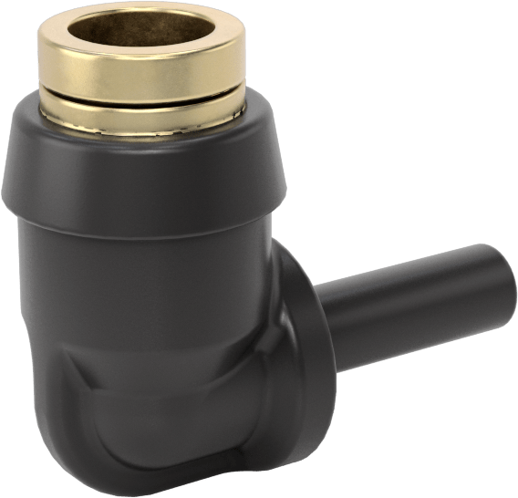 Yüksek Basınçlı D.O.T. Bas-Bağlan Tipi Bağlantı Elemanı, 90 Derece Dirsek Adaptörü, 1/4“ Mil Dış Çapı x 3/8” Boru Dış Çapı