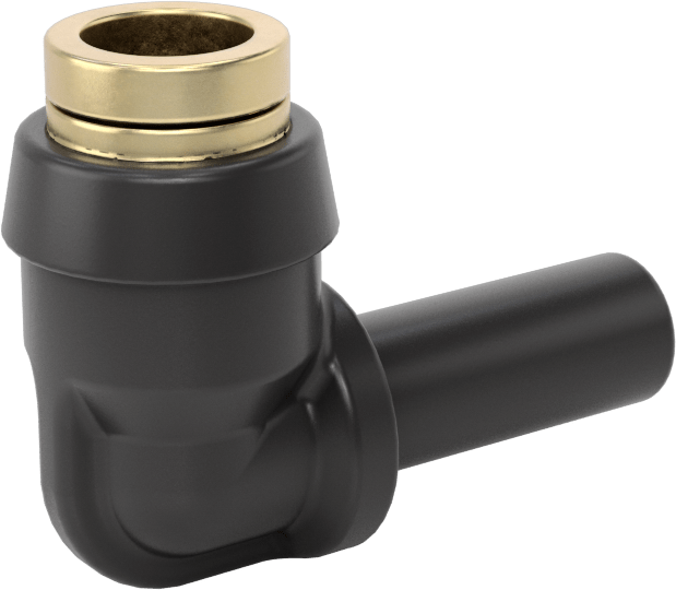 Yüksek Basınçlı D.O.T. Bas-Bağlan Tipi Bağlantı Elemanı, 90 Derece Dirsek Adaptörü, 3/8“ Gövde Dış Çapı x 3/8” Boru Dış Çapı