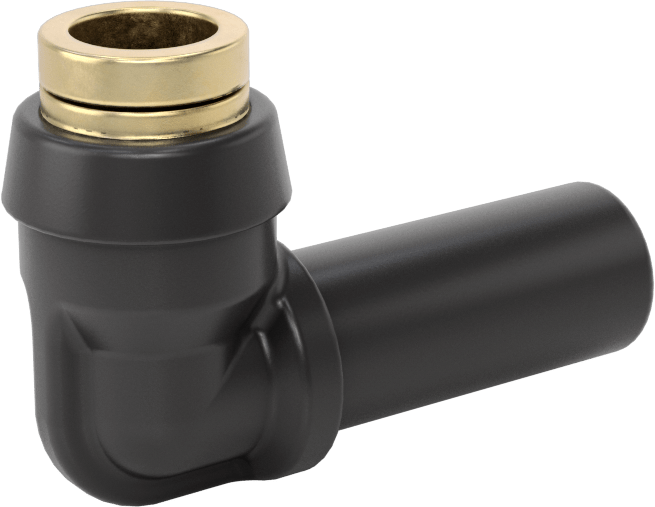 Yüksek Basınçlı D.O.T. Bas-Bağlan Tipi Bağlantı Elemanı, 90 Derece Dirsek Adaptörü, 1/2“ Gövde Dış Çapı x 3/8” Boru Dış Çapı