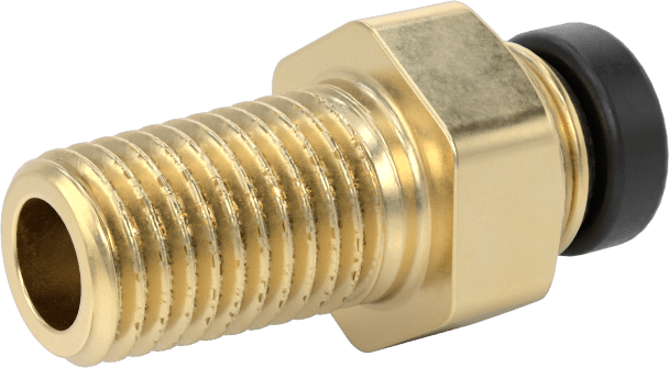 Yüksek Basınçlı D.O.T. Bas-Bağlan Tipi Bağlantı Elemanı, 3/16" Dış Çaplı Boru x 1/16 NPT Erkek için Adaptör
