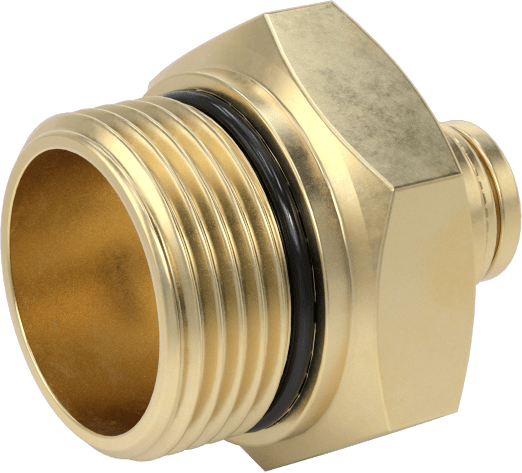 Yüksek Basınçlı D.O.T. Bas-Bağlan Tipi Bağlantı Elemanı, 1/4" Boru Dış Çapı için Düz Adaptör, M22 x 1,5 mm Erkek