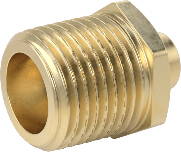 Yüksek Basınçlı D.O.T. Bas-Bağlan Tipi Bağlantı Elemanı, Adaptör, 1/4" Boru Dış Çapı x 1/2 NPT Erkek için