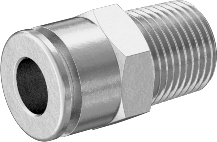 Yüksek Basınçlı D.O.T. Bas-Bağlan Tipi Bağlantı Elemanı, 1/4" Boru Dış Çapı için Adaptör, M16 x 1,5 mm Erkek