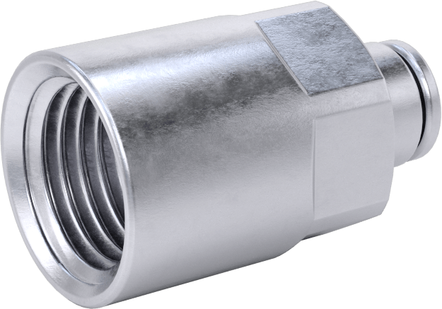 Nikel Kaplı Pirinç Bas-Bağlan Tüp Bağlantı Elemanı, Hava için, Adaptör, 1/8" Boru Dış Çapı x 1/4 NPT Dişi için