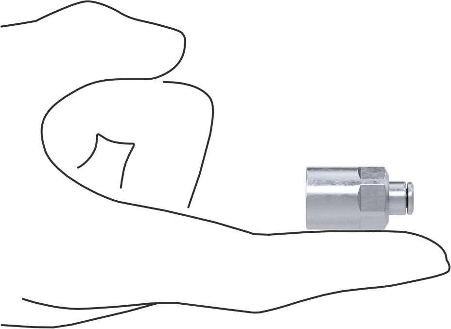 Nikel Kaplı Pirinç Bas-Bağlan Tüp Bağlantı Elemanı, Hava için, Adaptör, 1/8" Boru Dış Çapı x 1/4 NPT Dişi için