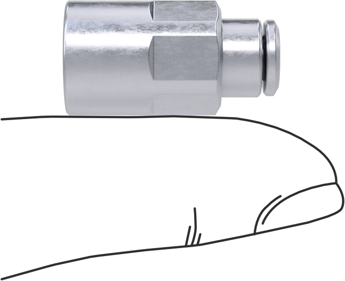 Nikel Kaplı Pirinç Bas-Bağlan Tüp Bağlantı Elemanı, Hava için, Adaptör, 5/32" Boru Dış Çapı x 1/8 NPT Dişi için
