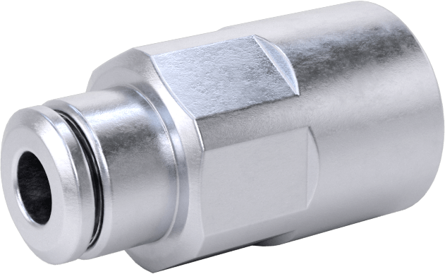 Nikel Kaplı Pirinç Bas-Bağlan Tüp Bağlantı Elemanı, Hava için, Adaptör, 5/32" Boru Dış Çapı x 1/8 NPT Dişi için