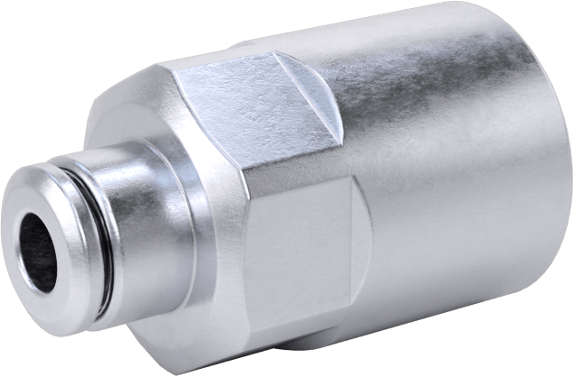 Nikel Kaplı Pirinç Bas-Bağlan Tüp Bağlantı Elemanı, Hava için, Adaptör, 5/32" Boru Dış Çapı x 1/4 NPT Dişi için