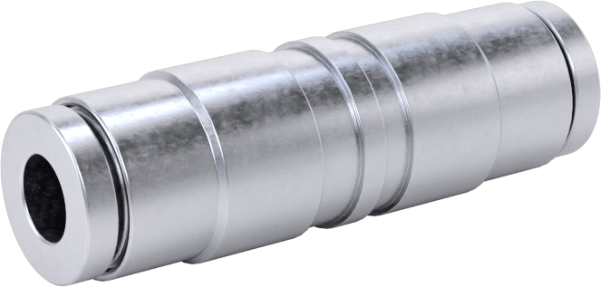 Nikel Kaplı Pirinç Bas-Bağlan Tüp Bağlantı Elemanı, Hava için, Adaptör, 5/32" Dış Çaplı Boru x 4 mm Dış Çaplı Boru için