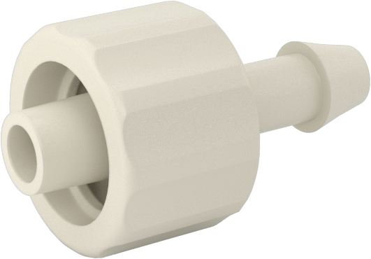 Hava ve Su için Plastik Luer Lock Tüp Bağlantısı, Fişler, 1/8" Boru İç Çapı için Dikenli, Polipropilen, 40 PSI Maksimum