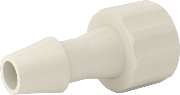 Hava ve Su için Plastik Luer Lock Tüp Bağlantısı, Fişler, 3/16" Boru İç Çapı için Dikenli, Polipropilen, 40 PSI Maksimum