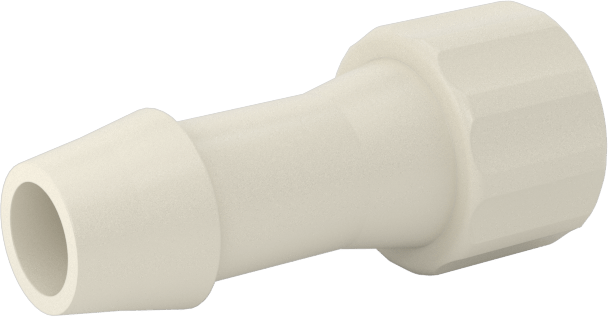 Hava ve Su için Plastik Luer Lock Tüp Bağlantısı, Fişler, 1/4" İç Çaplı Boru için Çivili, Polipropilen, 40 PSI Maksimum
