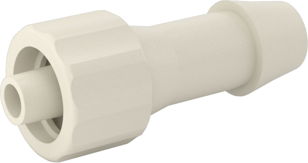 Hava ve Su için Plastik Luer Lock Tüp Bağlantısı, Fişler, 1/4" İç Çaplı Boru için Çivili, Polipropilen, 40 PSI Maksimum