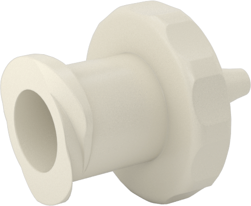 Hava ve Su için Plastik Luer Lock Tüp Bağlantısı, Naylon Soketler, 1/16" İç Çap için Dikenli, Beyaz, 40 PSI Maksimum