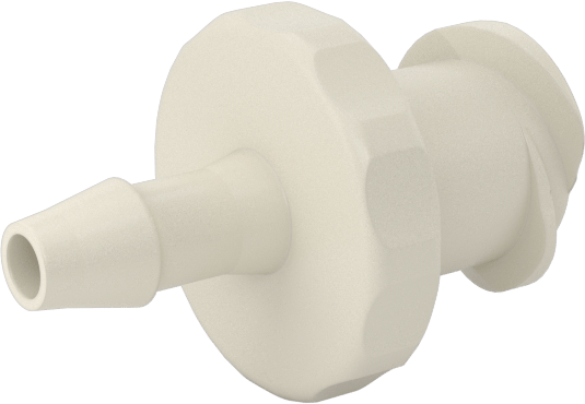 Hava ve Su için Plastik Luer Lock Tüp Bağlantısı, Naylon Soketler, 3/32" İç Çap için Dikenli, Beyaz, 40 PSI Maksimum