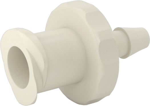 Hava ve Su için Plastik Luer Lock Tüp Bağlantısı, Naylon Soketler, 3/32" İç Çap için Dikenli, Beyaz, 40 PSI Maksimum
