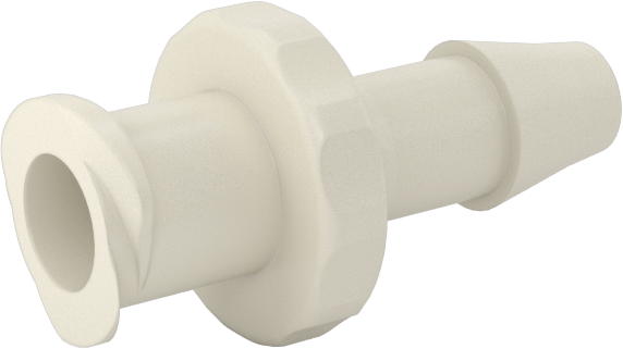 Hava ve Su için Plastik Luer Lock Tüp Bağlantısı, Naylon Soketler, 5/32" İç Çap için Dikenli, Beyaz, 40 PSI Maksimum