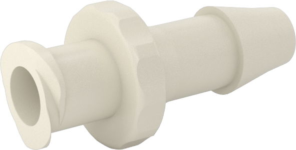 Hava ve Su için Plastik Luer Lock Tüp Bağlantısı, Naylon Soketler, 3/16" İç Çap için Dikenli, Beyaz, 40 PSI Maksimum
