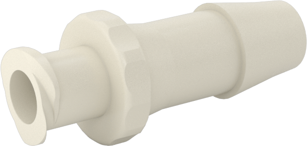 Hava ve Su için Plastik Luer Lock Tüp Bağlantısı, Naylon Soketler, 1/4" İç Çap için Dikenli, Beyaz, 40 PSI Maksimum