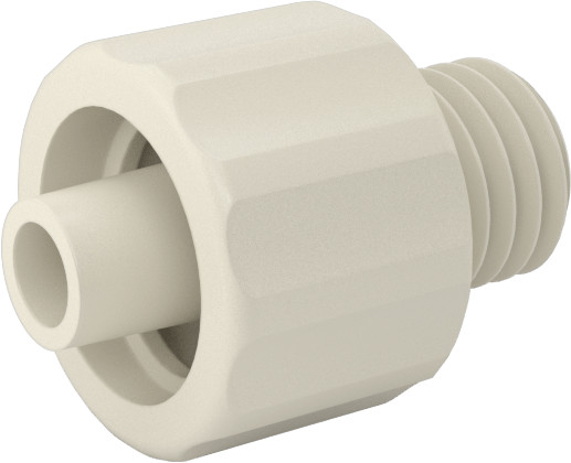 Hava ve Su için Plastik Luer Lock Tüp Bağlantısı, Fişler, 1/4"-28 UNF Erkek Diş Boyutu, Naylon