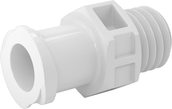 Hava ve Su için Plastik Luer Lock Tüp Bağlantısı, Soketler, 1/8 NPT Erkek, Beyaz Naylon Plastik