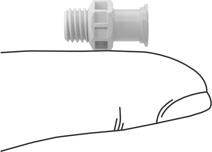 Hava ve Su için Plastik Luer Lock Tüp Bağlantısı, Soketler, 1/4"-28 UNF Diş Boyutu, Naylon