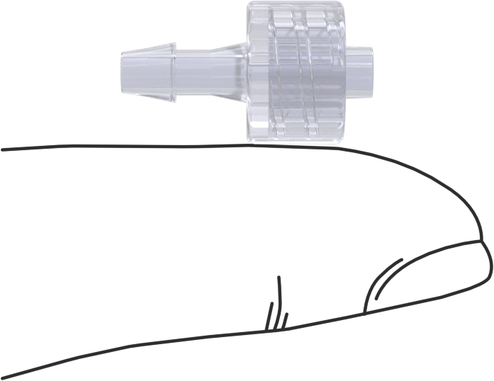 Hava ve Su için Plastik Luer Lock Tüp Bağlantısı, Polikarbonat Tapalar, 1/8" Boru İç Çapı için Dikenli
