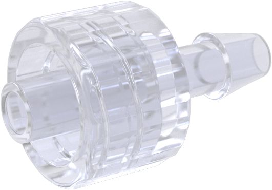 Hava ve Su için Plastik Luer Lock Tüp Bağlantısı, Polikarbonat Tapalar, 1/8" Boru İç Çapı için Dikenli
