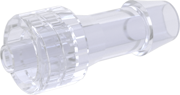 Hava ve Su için Plastik Luer Lock Tüp Bağlantısı, Polikarbonat Tapalar, 1/4" İç Çaplı Boru için Çivili