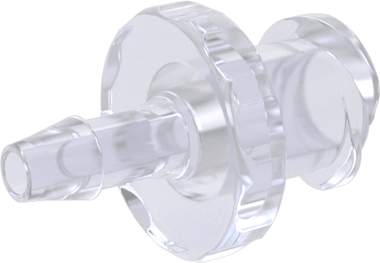 Hava ve Su için Plastik Luer Lock Tüp Bağlantısı, Polikarbonat Soketler, 3/32" İç Çaplı Boru için Dikenli
