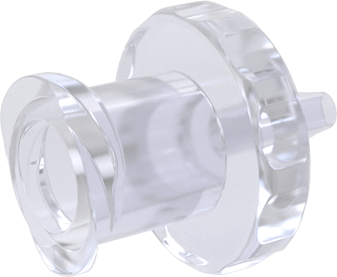 Hava ve Su için Plastik Luer Lock Tüp Bağlantısı, Polipropilen Soketler, Dikenli, 1/16" Boru İç Çapı, Beyaz, 40 PSI Maksimum