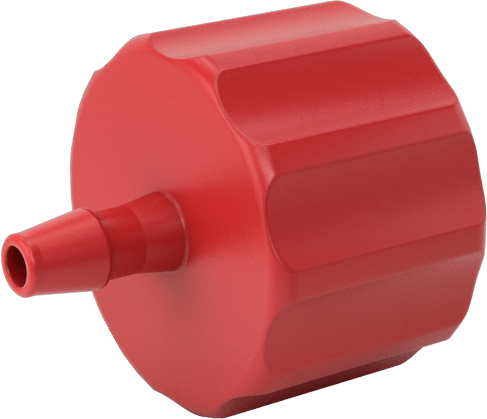 Hava ve Su için Plastik Luer Lock Tüp Bağlantısı, Naylon Düz Tapalar, 1/16" Boru İç Çapı için Dikenli, Kırmızı