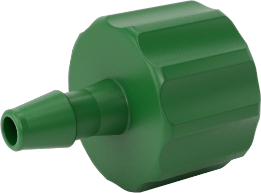 Hava ve Su için Plastik Luer Lock Tüp Bağlantısı, Naylon Düz Tapalar, 3/32" Boru İç Çapı için Dikenli, Yeşil