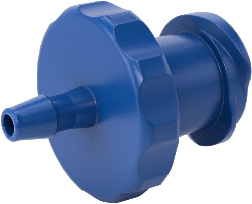 Hava ve Su için Plastik Luer Lock Tüp Bağlantısı, Naylon Soketler, 1/16" Boru İç Çapı için Dikenli, Mavi