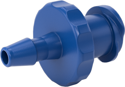 Hava ve Su için Plastik Luer Lock Tüp Bağlantısı, Naylon Soketler, 3/32" Boru İç Çapı için Dikenli, Mavi