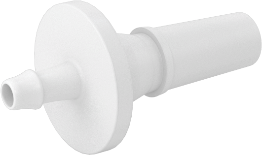 Hava ve Su için Plastik Luer Lock Tüp Bağlantısı, Naylon Düz Tapalar, 1/16" Boru İç Çapı için Dikenli, Beyaz