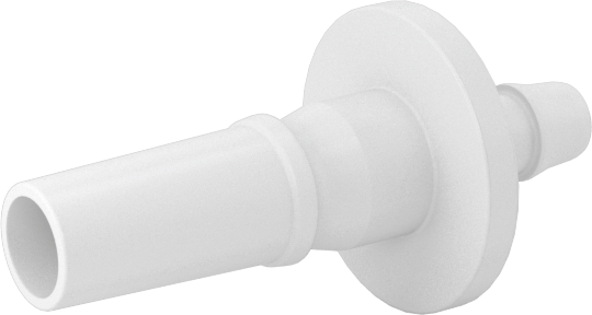 Hava ve Su için Plastik Luer Lock Tüp Bağlantısı, Naylon Düz Tapalar, 3/32" Boru İç Çapı için Dikenli, Beyaz
