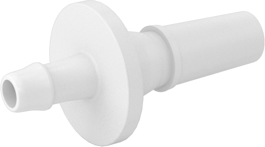 Hava ve Su için Plastik Luer Lock Tüp Bağlantısı, Naylon Düz Tapalar, 3/32" Boru İç Çapı için Dikenli, Beyaz